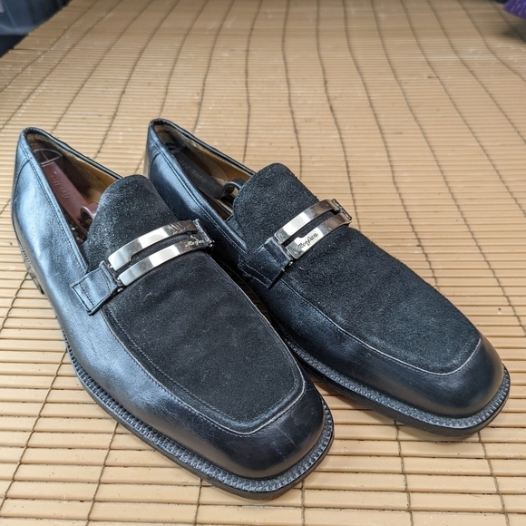 MEZLAN Black Suede Leather Men\'s Dress Loafer Slip On Shoe Calabria 11 M.  B100p main image 6